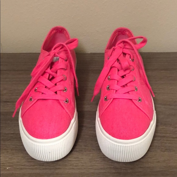 pink platform tennis shoes